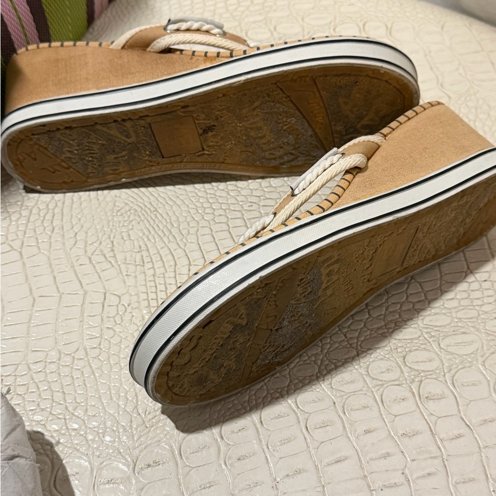 American Eagle Outfitters Tan and Blue Striped Sandals - Picture 4 of 6